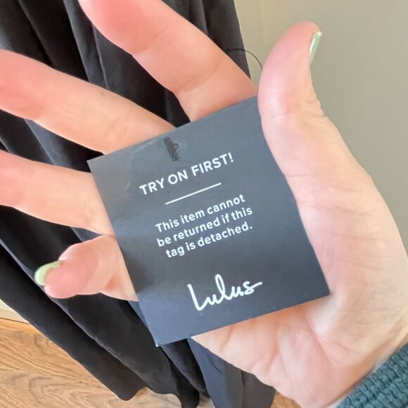 NEW Lulu's I'm All Yours Black Ruffled Maxi‎ Dress- Sz. M - Picture 2 of 10